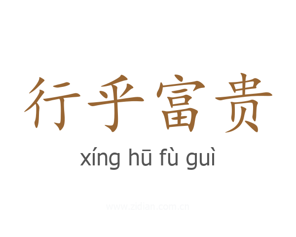 行乎富贵