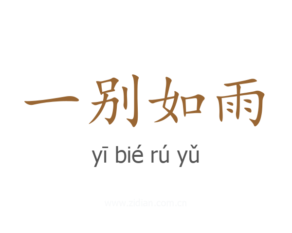 一别如雨