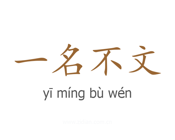 一名不文