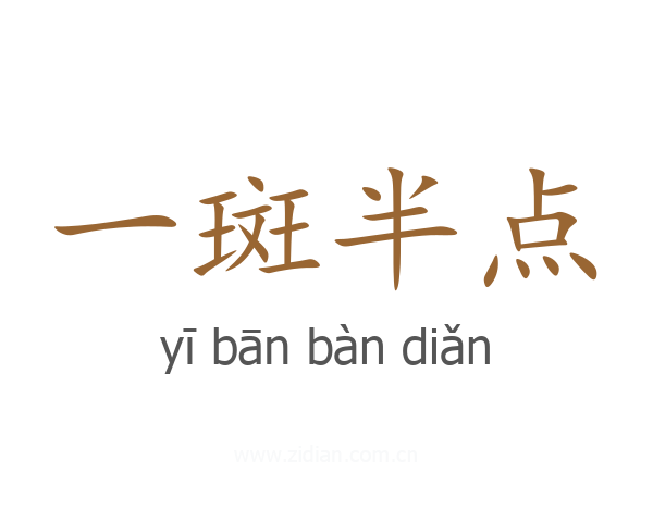 一斑半点