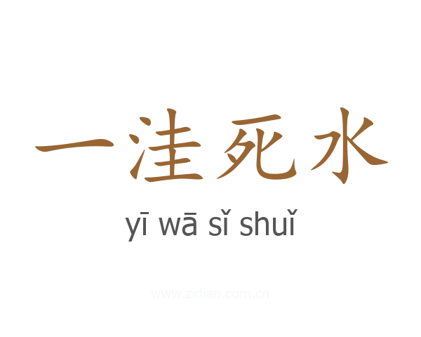 一洼死水