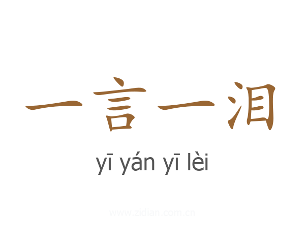 一言一泪
