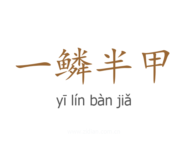 一鳞半甲