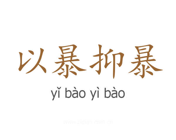 以暴抑暴