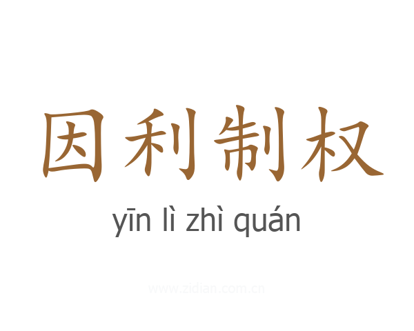 因利制权