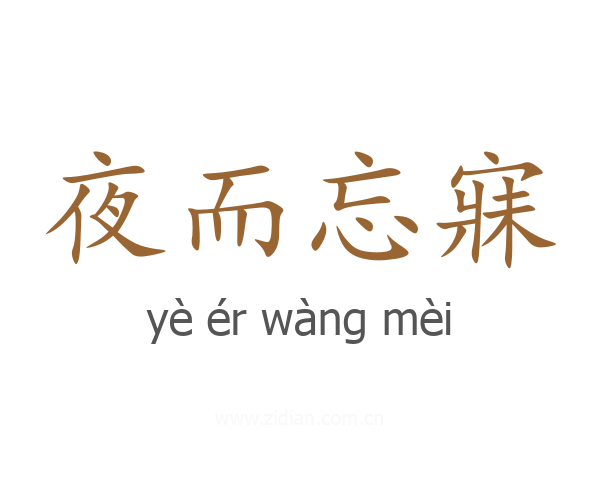 夜而忘寐