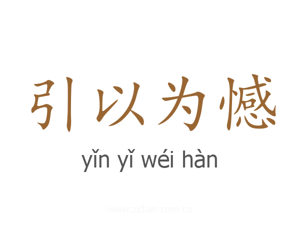 引以为憾