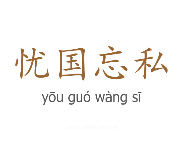 忧国忘私