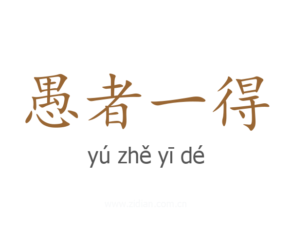 愚者一得