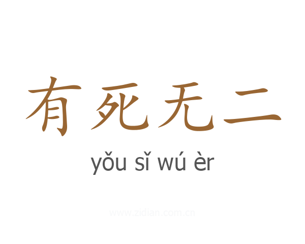 有死无二