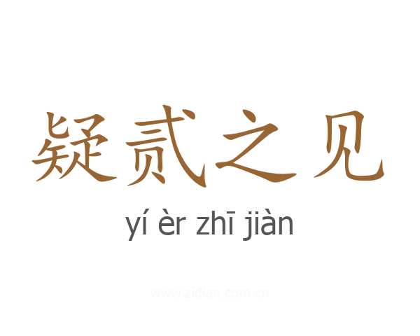 疑贰之见
