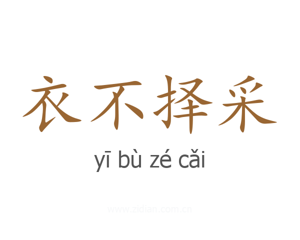 衣不择采