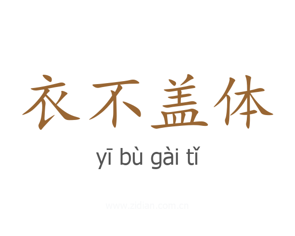 衣不盖体