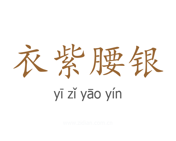 衣紫腰银