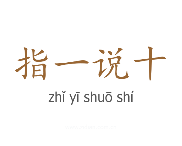 指一说十