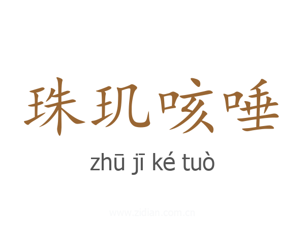 珠玑咳唾