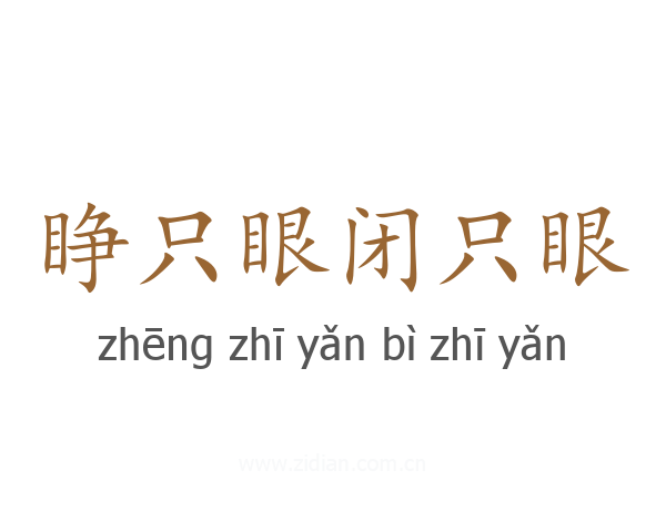 睁只眼闭只眼