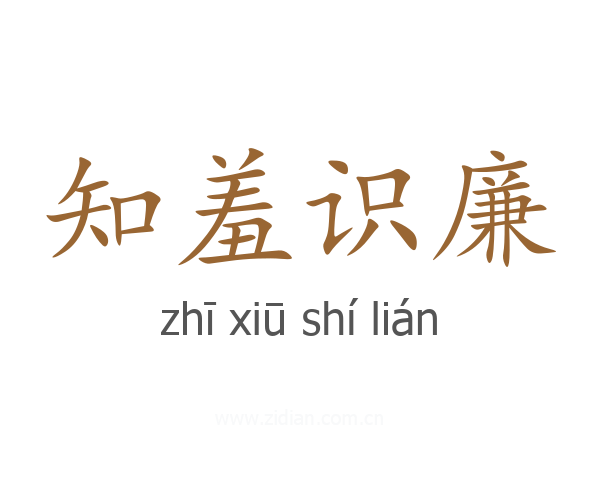 知羞识廉