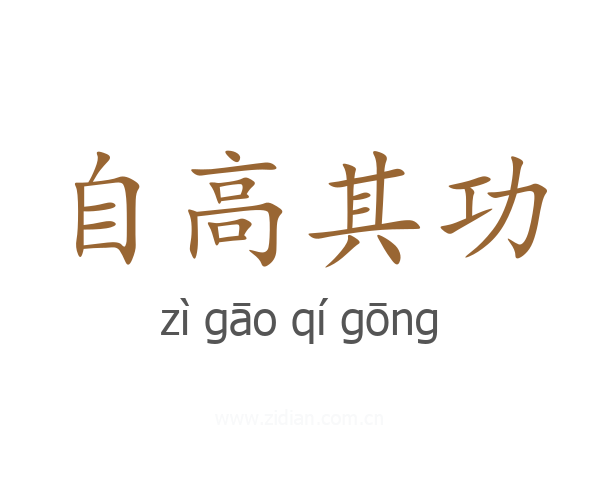 自高其功