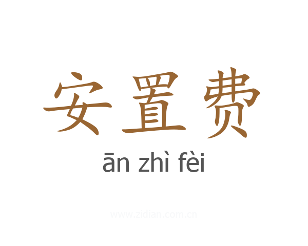 安置费