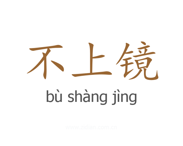不上镜