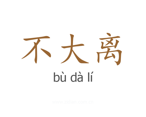 不大离