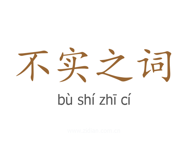 不实之词