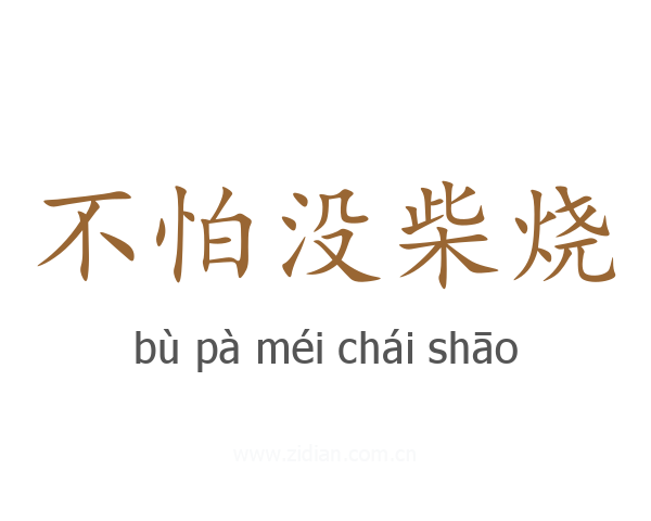 不怕没柴烧