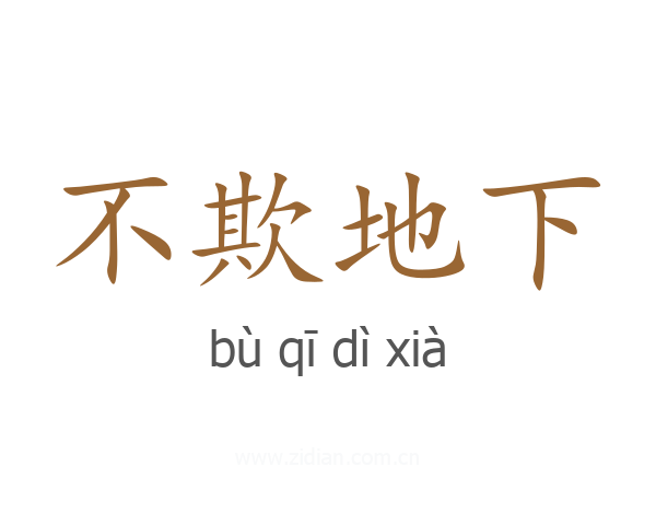 不欺地下