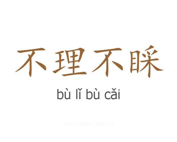 不理不睬