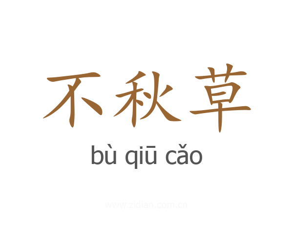 不秋草