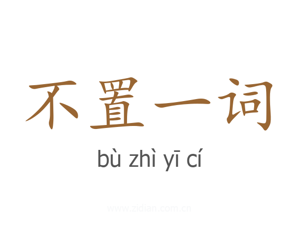 不置一词