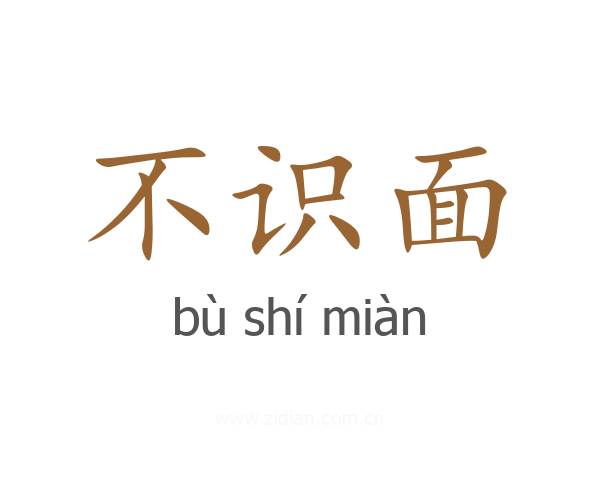 不识面