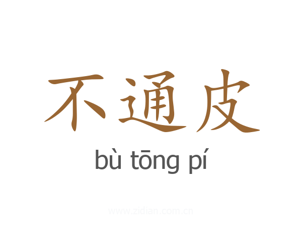 不通皮