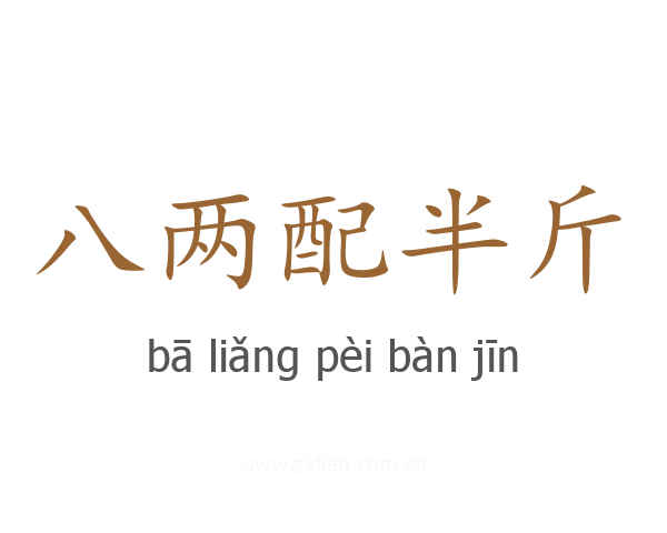 八两配半斤
