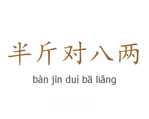 半斤对八两