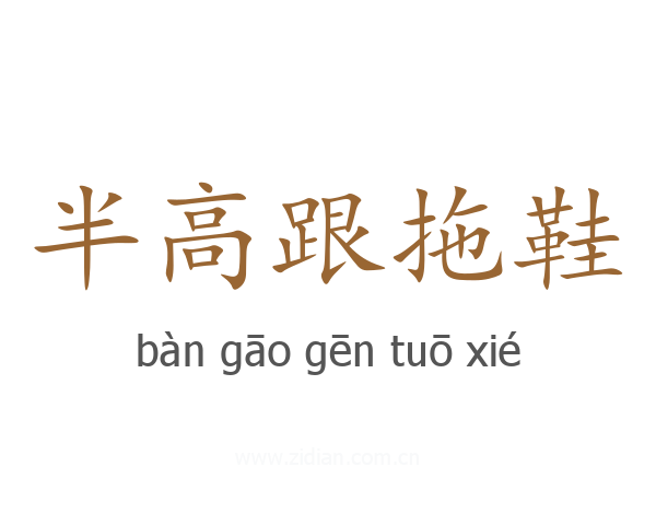 半高跟拖鞋