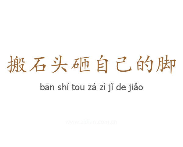 搬石头砸自己的脚