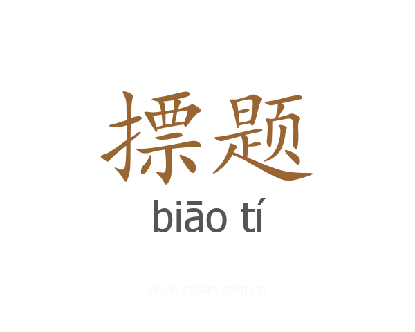 摽题