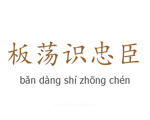 板荡识忠臣