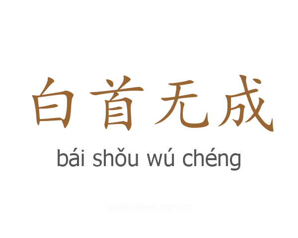 白首无成