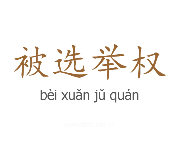 被选举权