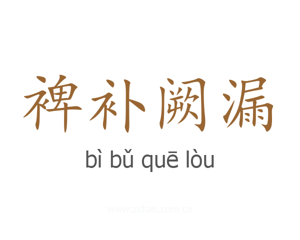 裨补阙漏
