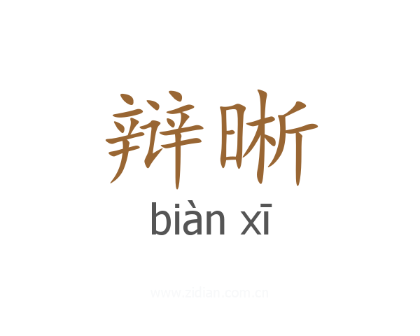 辩晰
