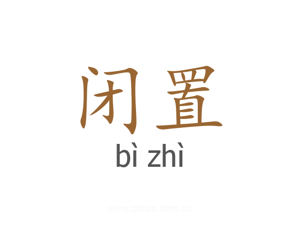 闭置