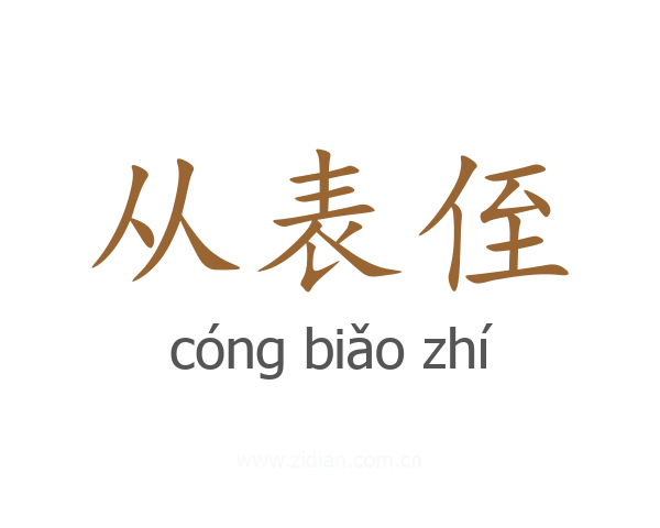 从表侄