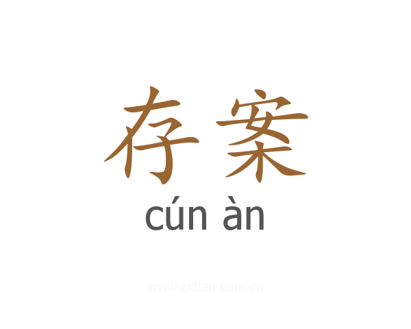 存案