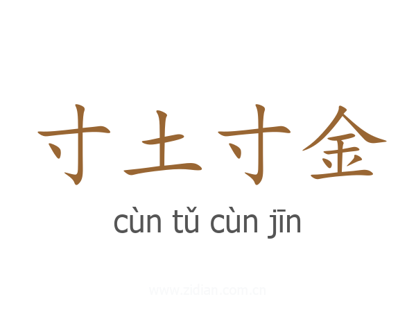 寸土寸金
