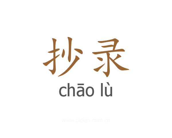 抄录
