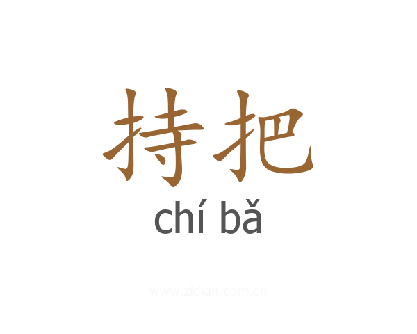 持把